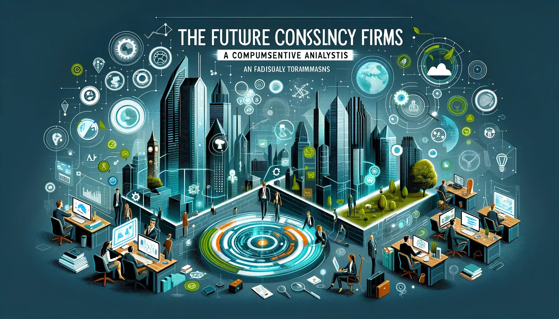 DALL·E 2024-05-28 08.24.35 - A promotional image for an article titled The Future of Consultancy Firms_ A Comprehensive Analysis. The image should feature modern business themes
