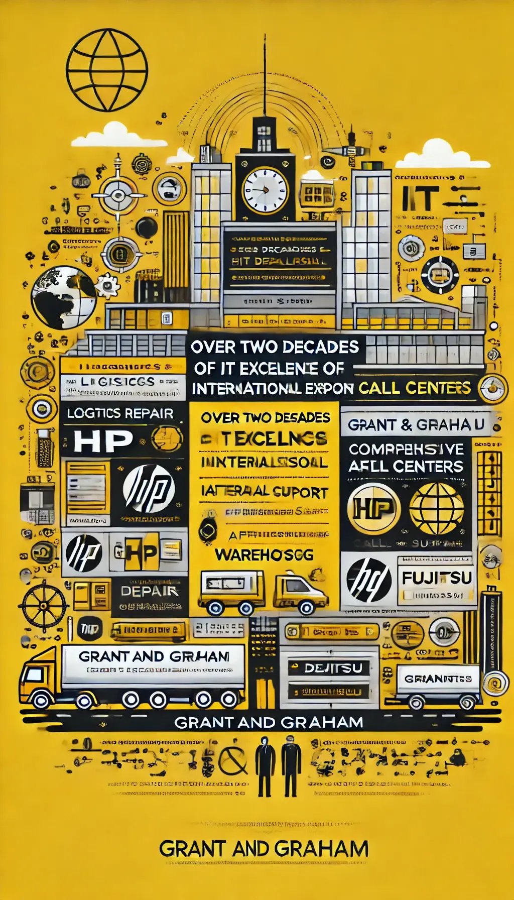 DALL·E 2024-07-06 14.21.40 - Create a tall, visually engaging image with a yellow and black theme, focusing on IT excellence in international expansion and after-sales support. Th DALL·E 2024-07-06 14.21.40 - Create a tall, visually engaging image with a yellow and black theme, focusing on IT excellence in international expansion and after-sales support. Th