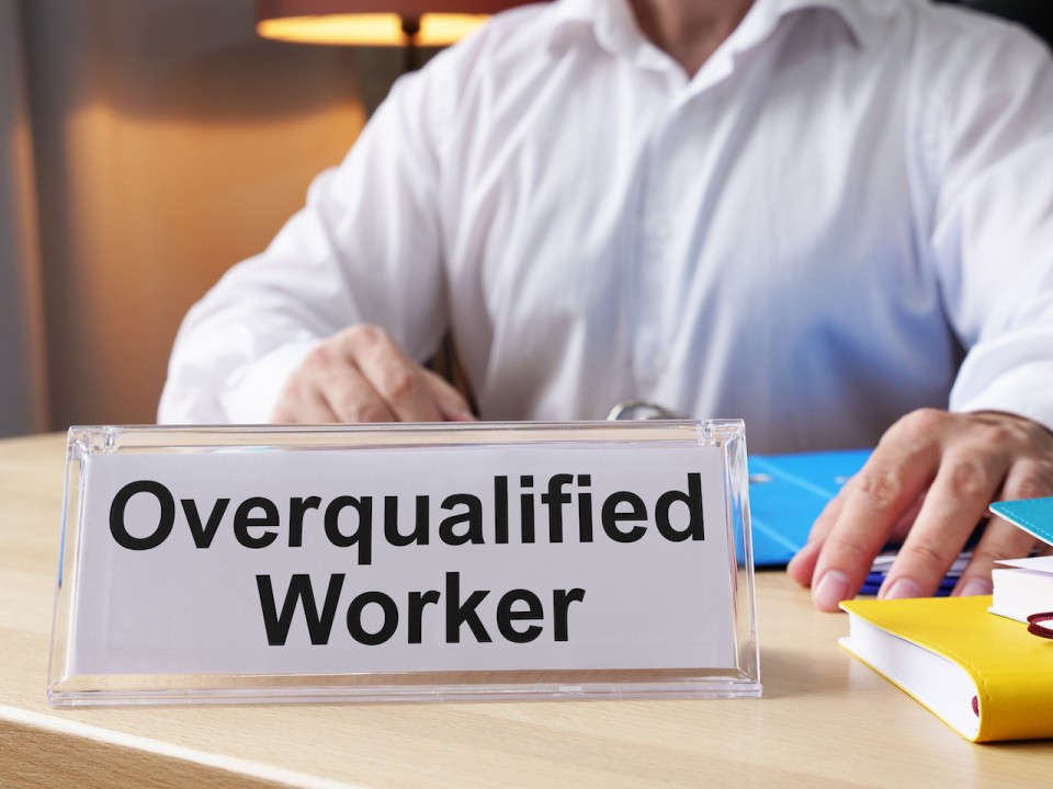 Overqualified worker